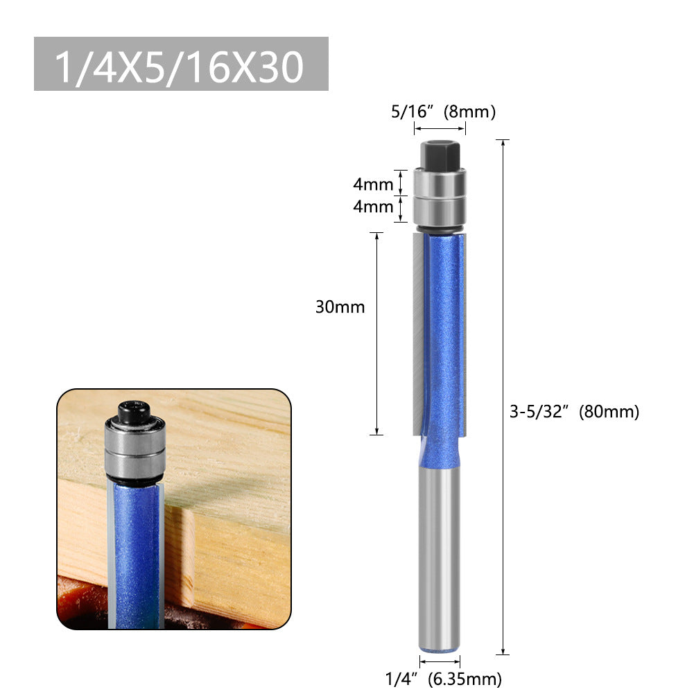 1Pc 1 4 Shank Milling Cutter Double Bearing Router Bit Woodworking Tools Carving Cutter 1Pc 1 4 Shank Milling Cutter Double Bearing Router Bit Woodworking Tools Carving Cutter